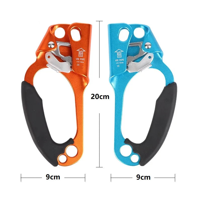 Outdoor Rock Climbing Hand Ascender SRT Ascend Device Mountaineer Handle Ascender Left Hand Right Hand Climbing Rope Tools