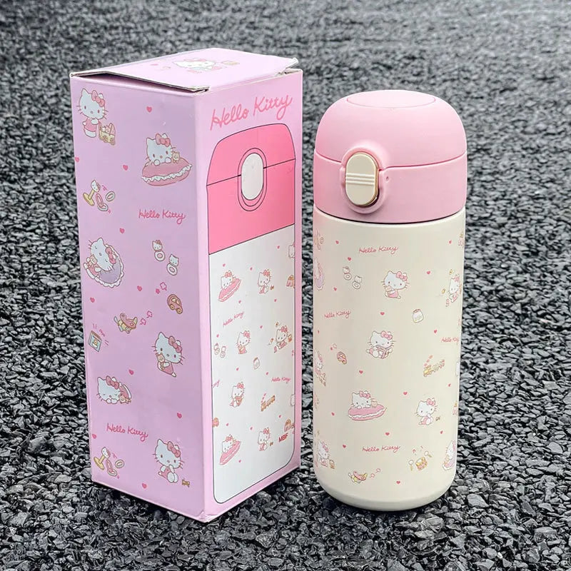 Hello Kitty Thermos Bottle for Girls Beautiful Cute Portable Large Capacity Coffee Cup Student Drinking Kettle Stainless Steel