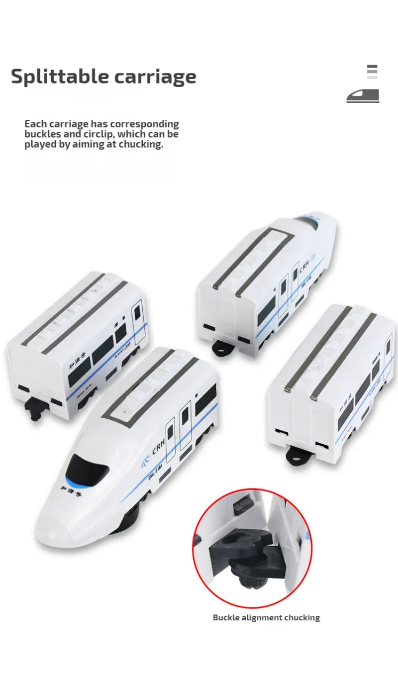 Railcar Simulation High-speed Railway Train Toys for Boys Electric Sound Light Train EMU Model Puzzle Child Car Toy