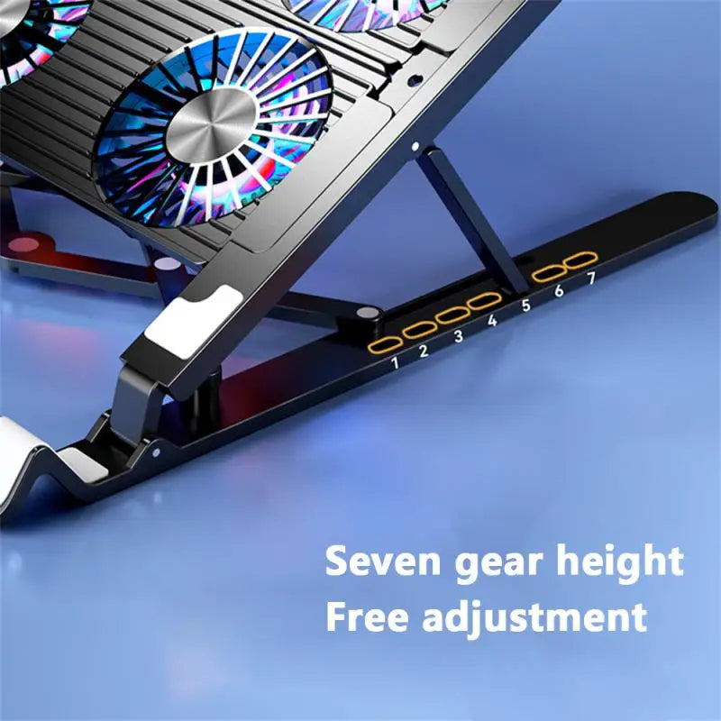 Laptop Cooler Stand Foldable Laptop Cooling Support Notebook Stand For 17.3 Inch With 2/4 Cooling Fans