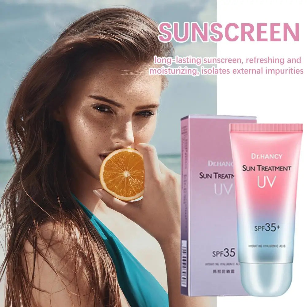 50g Whitening Cream Sunscreen Protector Facial Solar Bleaching Sun Cream Isolation Moisturizer Blocker Lotion Spf50 F0L3