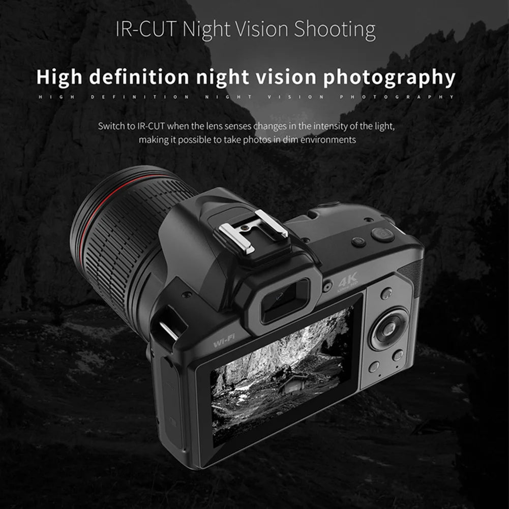 Digital Camera, 4k Cameras for Photography & Video , Night Vision Video Camera With 16X Digital Zoom WiFi Vlogging Camera