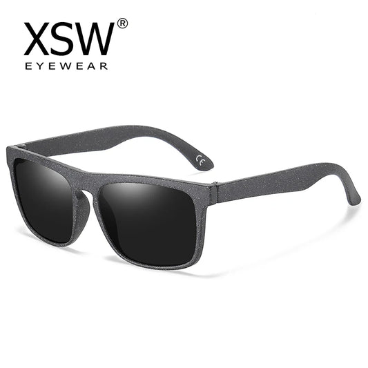 XSW brand design wooden retro square oval square men's and women's sunglasses Glasses  Wheat straw sunglases UV400 7021
