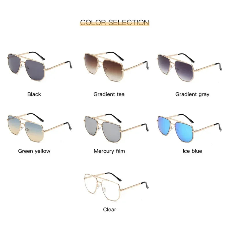 New Fashion Sunglasses Cool Men Vintage Brand Design Metal Sun Glasses Women Shades UV400 Oculos De Sol