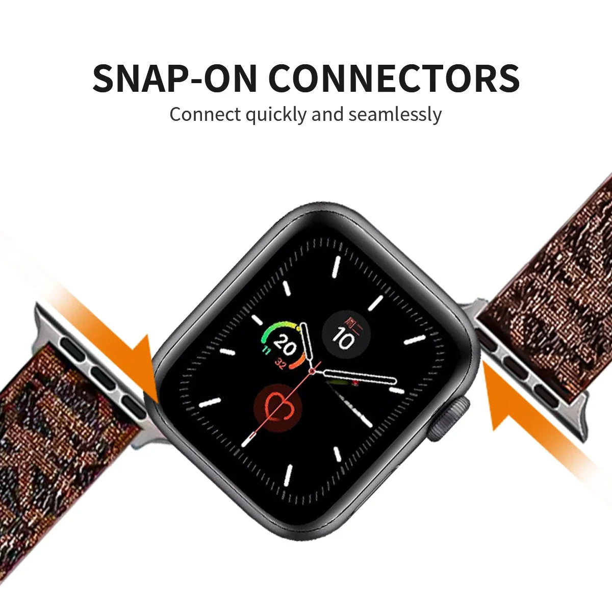 Luxury Watch Bands Compatible With Apple Watch Band 38 40mm 41mm 42mm 44mm 45mm, Designer Retro Leather Band Strap Classic Band