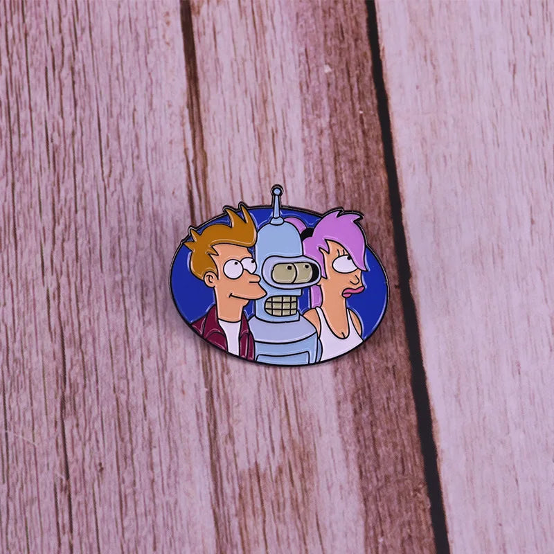 Futuramas Enamel Pins Robot Lapel Pins for Backpacks Cool Fashion Badges Accessories for Jewelry Jewelry Brooches Gifts