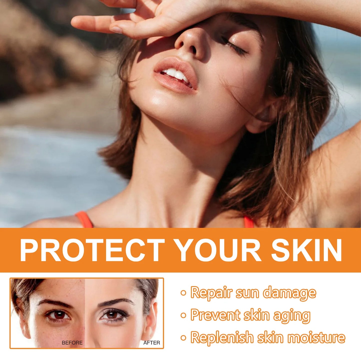 Facial Body Sunscreen Spf100 Anti Sun UV Protector Solar Skin Protective Sunblock Oil-Control Moisturizing Whitening Sun Cream