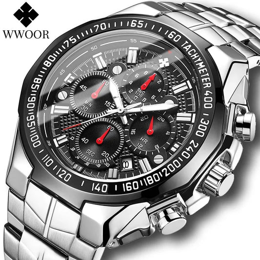 Watches For Men Top Brand Luxury Mens Military Quartz Watch Man Full Steel Waterproof Chronograph Clock Reloj Hombre