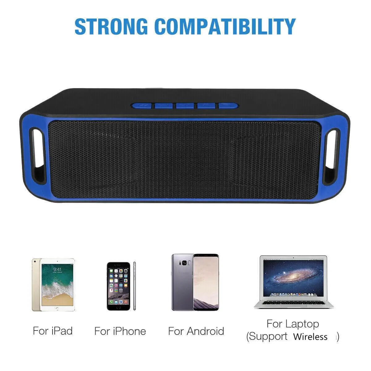 Portable Bluetooth Speaker Wireless Mini Speaker Subwoofer Speaker Smart Speaker TF USB Built-in Mic Dual Bass