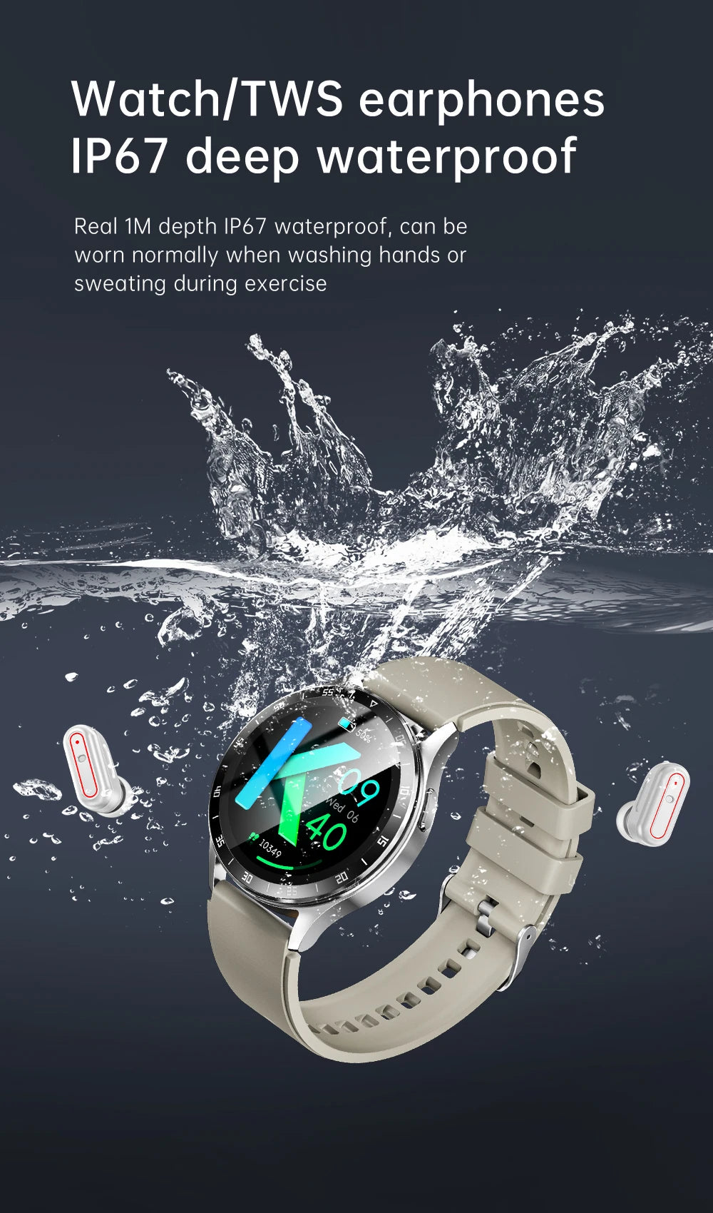Bluetooth call smart watch Alipay offline payment multi sport mode heart rate health monitoring smart watch