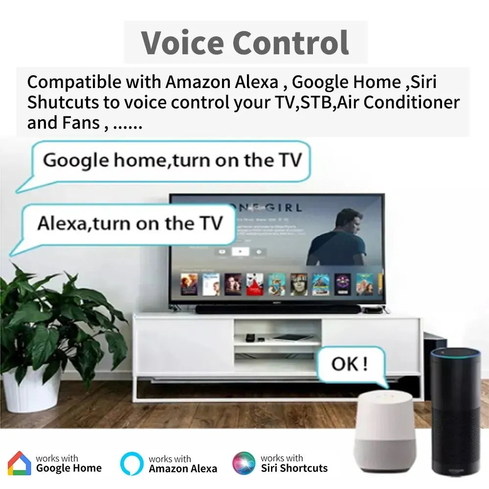 IR Remote Control Smart Life Remote Universal Infrared Controller For Air Conditioner Work With Alexa Google Home