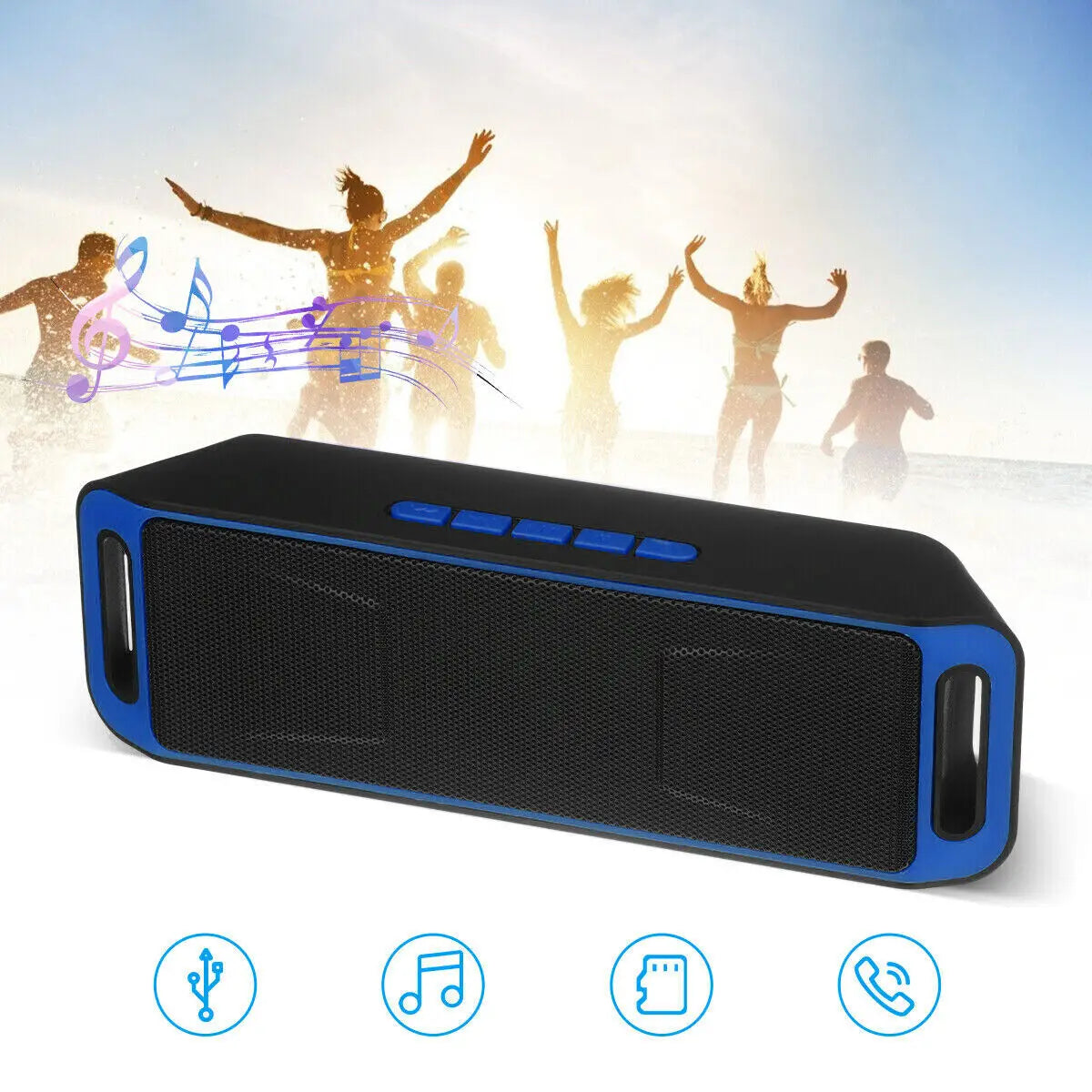 Portable Bluetooth Speaker Wireless Mini Speaker Subwoofer Speaker Smart Speaker TF USB Built-in Mic Dual Bass