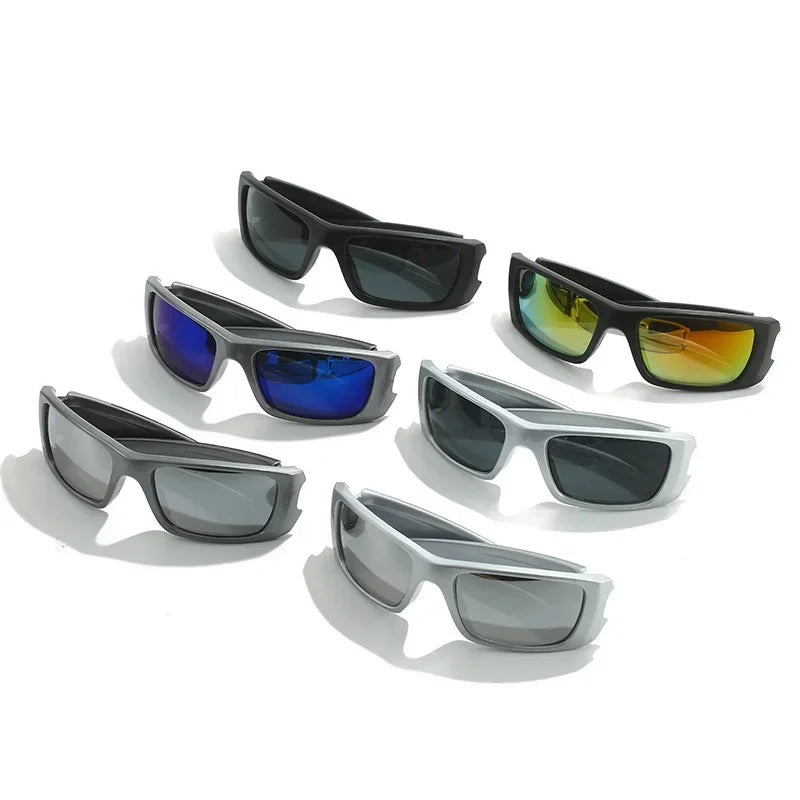 Vintage Sports Goggle Sunglasses Men 2024 New Luxury Brand Designer Punk Y2K Sun Glasses Women Retro Black Eyewear Shades UV400