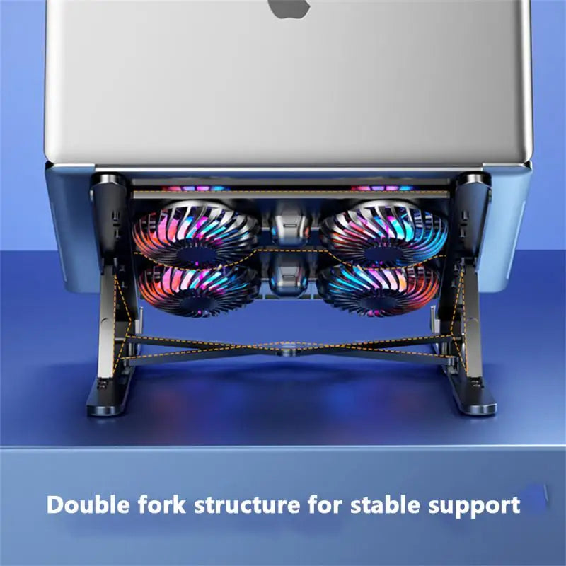 Laptop Cooler Stand Foldable Laptop Cooling Support Notebook Stand For 17.3 Inch With 2/4 Cooling Fans